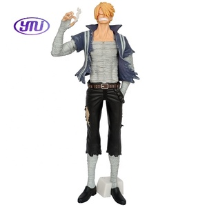 Nuevo estilo Anime japonés muñeca soporte de una pieza en silencio mono <span class=keywords><strong>D</strong></span> <span class=keywords><strong>Luffy</strong></span> Sanji herida severa Zoro figura de acción para Decoración - Product Image 5