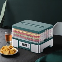 Mini 5-laags voedseldroger met automatische eierkoker, LCD-scherm & temperatuurregeling (35-70°C) voor het drogen van fruit in huis.