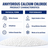 Chlorure de calcium anhydre en poudre, haute pureté, qualité industrielle, produit chimique