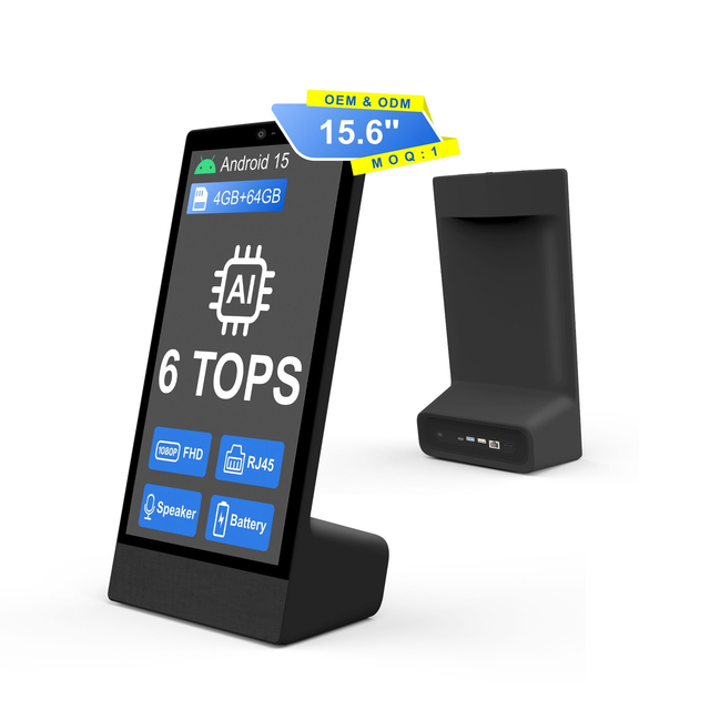 NEW 15.6 Inch L-Type Desktop Android 15 Restaurant Order Tablet 4+64Gb RK3576S Poe Touch Screen Self Ordering SDK Digital Poster