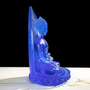 Artfamily En gros Ornements décoratifs géants en verre cristal rétroéclairé, <span class=keywords><strong>Art</strong></span> en verre moulé à <span class=keywords><strong>la</strong></span> main Bouddha de <span class=keywords><strong>la</strong></span> Guérison, technique de <span class=keywords><strong>la</strong></span> cire perdue - Product Image 3