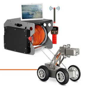 underwater CCTV Sewer Pipe Inspection Crawler Robot PTZ Camera For 200mm To 3500mm