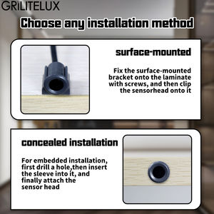 Luz LED Mini Extraíble para Gabinete con Sensor, Interruptor Táctil/Activo por Movimiento de Mano/PIR/Encendido/Apagado por Puerta, Control de Lámpara para Cocina y Armario 12V 24V - Product Image 5