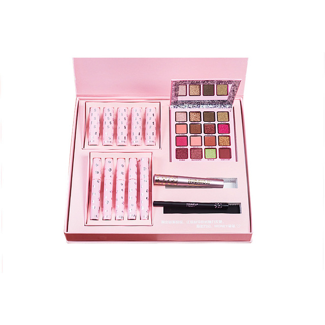 Hudamoji High Quality Cosmetics Makeup Set Includes Eyeshadow Mascara Eyeliner Lipgloss Lipsticks