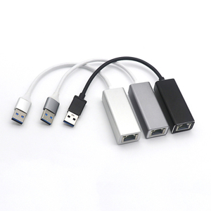 Adaptateur de port réseau RJ45 mâle-mâle en alliage d'aluminium USB 3.0 Gigabit avec voyant lumineux, haute vitesse, sans pilote, pour moniteur - Product Image 1