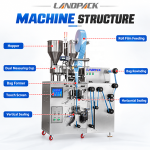 Macchina Automatica VFFS per il Riempimento e il Confezionamento di Bustine di Semi, Peperoncino in Polvere, Grani, Sale, Zucchero, <span class=keywords><strong>Paprika</strong></span> e Agente Deossidante - Product Image 4