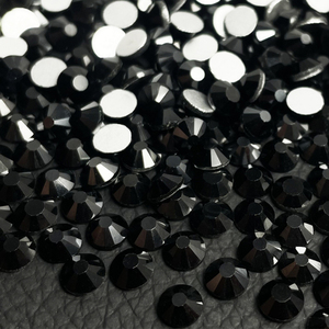 K9 kristal Rhinestone Jet siyah SS20 gümüş taban cam Rhinestones DIY el sanatları çivi için Flatback olmayan düzeltme Rhinestones - Product Image 2