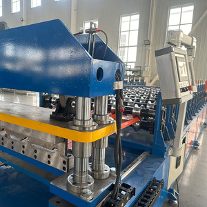 Machine de formage à froid de panneaux de toiture trapézoïdaux en tôle de <span class=keywords><strong>fer</strong></span> IBR haute vitesse 840, machine de formage à froid IBR <span class=keywords><strong>avec</strong></span> coupeur non-stop - Product Image 2