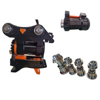 Attache rapide hydraulique inclinable GJEM GJTH900 pour mini-excavatrice 0,8-2,8T, couple de 900 Nm, rotation à 180 degrés