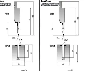 Alat Rem Tekan Rem, Tekan Rem Alat Bending Ok Lubang dan Matriks Mati