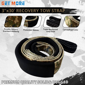 Phục hồi dây đeo <span class=keywords><strong>2</strong></span> inch x 30 ft-30,000 LB phá vỡ sức mạnh off road snatch dây đeo ngụy trang kéo dây cho xe tải Jeep 4x4 xe - Product Image 2