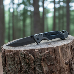 Couteau pliant en titane pour survie en plein air, camping et <span class=keywords><strong>chasse</strong></span>, avec manche en plastique personnalisé et lame en acier – Nouveauté 2026, vente en gros - Product Image 5