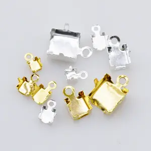 批发单爪环钻链夹水钻杯链3-8毫米珠宝连接器金银连接器