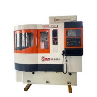 Máquina Rectificadora de Superficies Compacta CNC con Eje Horizontal y Mesa Rotatoria para Superficies Curvas Ópticas de Precisión