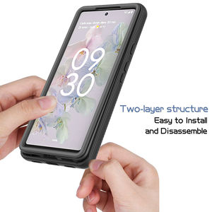 360 étui d'armure à couverture complète pour Google Pixel 6 7 8 9A <span class=keywords><strong>Pro</strong></span> 2 en 1 double couche Anti-chute étui de téléphone portable pour Google Pixel 6A 6 <span class=keywords><strong>Pro</strong></span> - Product Image 2