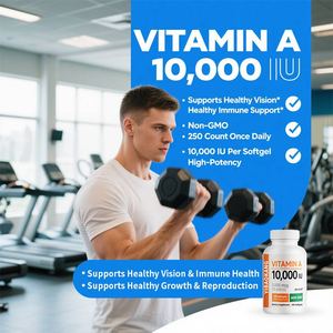 OEM/ODM fábrica personalizada vitamina a 10.000 IU cápsulas blandas para mujeres y hombres suplementos de vitaminas y minerales naturales vitamina A - Product Image 2