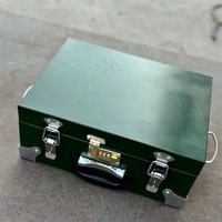 Boîte de rangement portable pour explosifs miniers, étui de transport pour blaster, plaque d'acier laminée, intérieur en feutre antistatique