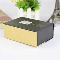 Caja de Cartón para Vino, Whisky y Vodka con Impresión de Marca en Lámina Dorada, Caja de Regalo Plegable Magnética de Doble Puerta con Laminación Mate de Lujo