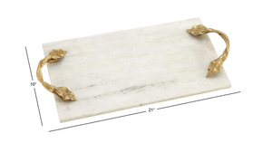 ถาดโลหะหินอ่อนรูปสี่เหลี่ยมผืนผ้า TCM 504 งานแฮนด์เมดทันสมัยอเนกประสงค์มีสไตล์สำหรับเสิร์ฟ จัดระเบียบ ตกแต่งทุกพื้นที่ - Product Image 4