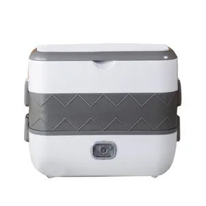 LONGBANK 휴대용 더블 레이어 스테인레스 컨테이너 전기 난방 음식 따뜻한 열 절연 점심 상자