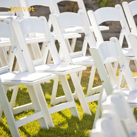 Chaises Wimbledon pour mariages, événements en plein air, location de lieux de réception, chaises pliantes blanches en gros