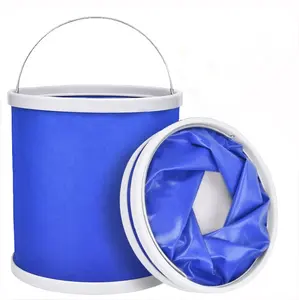 Portable Folding Car Wash Bucket Cleaning Bucket Storage Bag Outdoor Camping Fishing Bucket (11L)