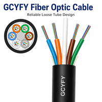 Câble à fibres optiques microfibrées soufflé à sec GCYFY monomode G652D 12 24 48 96 144 fibres, conception sans gel