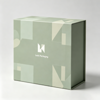 Boîte d'emballage pliable en papier avec logo personnalisé, boîte cadeau magnétique de luxe avec fermeture magnétique