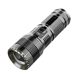 ไฟฉายอเนกประสงค์พร้อมจอแสดงผลการชาร์จ USB ไฟท้ายแบบ COB ซูมแบบออปติคอล อลูมิเนียมอัลลอยด์แบบชาร์จไฟได้ ไฟ LED สีขาวสำหรับกลางแจ้ง - Product Image 2