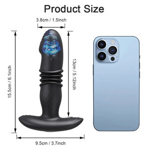 Prostata-Massage gerät Anal Vibrator mit APP 3 Schub-und 10 Vibrations modi Vibrierender Butt Plug Penis Ring 10 Modi Anal Sexspielzeug - Product Image 5