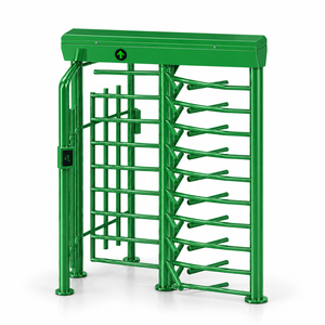 Portillon tournant bidirectionnel pleine hauteur anti-écrêtlement avec lecteur biométrique RFID pour la sécurité des entrées de communautés et d'entreprises - Product Image 3