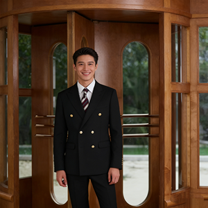 Traje de Hombre Casual de Lana a Medida MTM, Traje de Hombre de Estilo <span class=keywords><strong>Italiano</strong></span> Cruzado, Traje Retro Clásico para Eventos Nocturnos - Product Image 1