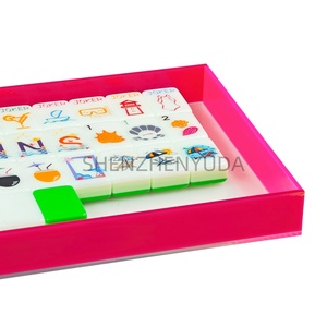 Ensemble de Mahjong américain côtier frais fête de <span class=keywords><strong>plage</strong></span> rassemblements sur mesure affichage de carreaux de Mahjongg en acrylique - Product Image 3