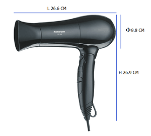 Honeyson Hotel Ionic Hair <strong>Dryer</strong> with Foldable Handle <strong>Electric</strong> AC Motor Concentrator Nozzle for Hotel Room Made of Plastic - Product Image 4
