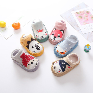 Chaussettes respirantes en coton pour enfants, avec semelle en caoutchouc, antidérapantes, pour l'intérieur et l'extérieur, 1 paire - Product Image 4