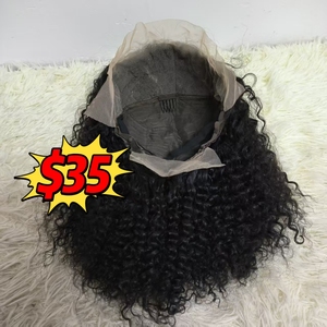 Promotion 35 $ 53 $ Perruques Bob en cheveux humains Water Wave de 16 pouces et Perruques Bouclées Birmanes de 18 pouces avec Frontal en dentelle 13x4 Cheveux naturels en gros - Product Image 1