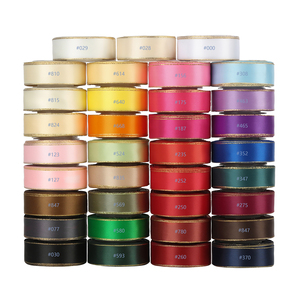 ริบบิ้นผ้าซาตินขอบสีทอง/เงินเมทัลลิกจากโรงงาน Midi ขายส่ง สำหรับห่อของขวัญ ทำโบว์ติดผม งานฝีมือ DIY - Product Image 2