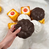 Jouet Squishy en forme de Croissant aux Œufs à Rebond Lent, Jouet Anti-Stress en Mousse PU, Jouet Fidget Mignon de Simulation