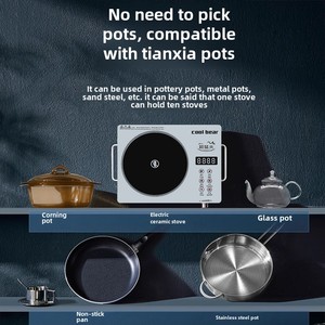 Bếp điện cảm ứng thông minh gia dụng bếp gốm điện công suất cao bếp nấu bếp hồng ngoại điện - Product Image 4