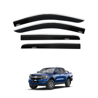 Auto Car Door Sun Vent Visor Fibra de carbono Deflector de viento All-Weather Guard Windows Viseras para Ford Ranger T9 2022-