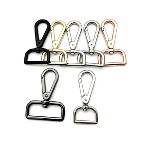 Accessoires de fabrication de sacs : Mousquetons en métal argenté 20mm, 25mm, 38mm et Mousquetons pivotants en métal doré 3/4'', 1'', 1.5'' <span class=keywords><strong>pour</strong></span> sacs à main et pochettes - Product Image 2