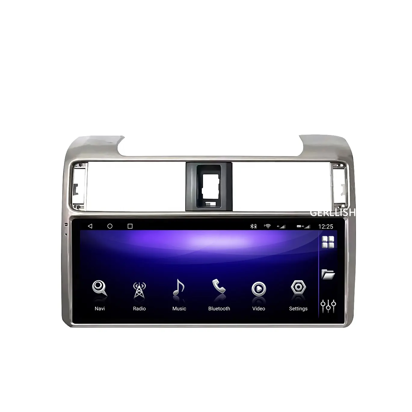 Lecteur vidéo de radio DVD de voiture 12.3 ''Android 8 + 128gb pour Toyota 4Runner 2010-2021 avec Navigation GPS de voiture