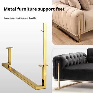 Modern Gold New Furniture Legs Furniture Accessories Square <strong>Sofa</strong> Leg Decorative <strong>Support</strong> Gold Strip Furniture Hardware for <strong>Sofa</strong> - Product Image 3