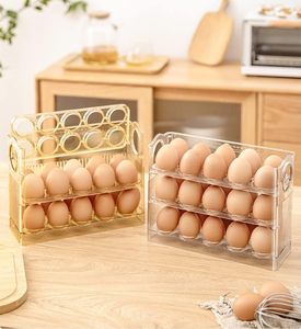 Contenedor de Almacenamiento de Huevos de 3 Niveles para Refrigerador, Caja de Almacenamiento de Huevos Apilable para Puerta de Refrigerador, Almacena 30 Huevos - Product Image 3