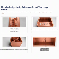 Caniveau de drainage en acier inoxydable rose doré de 900 mm, support de drainage multifonctionnel SUS304, disponible en différentes options de couleur.