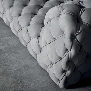 Furnistyle Ensembles de canapés Chesterfield en cuir italien moderne de luxe Éponge en cuir véritable pour le salon Meubles Love Seat - Product Image 4