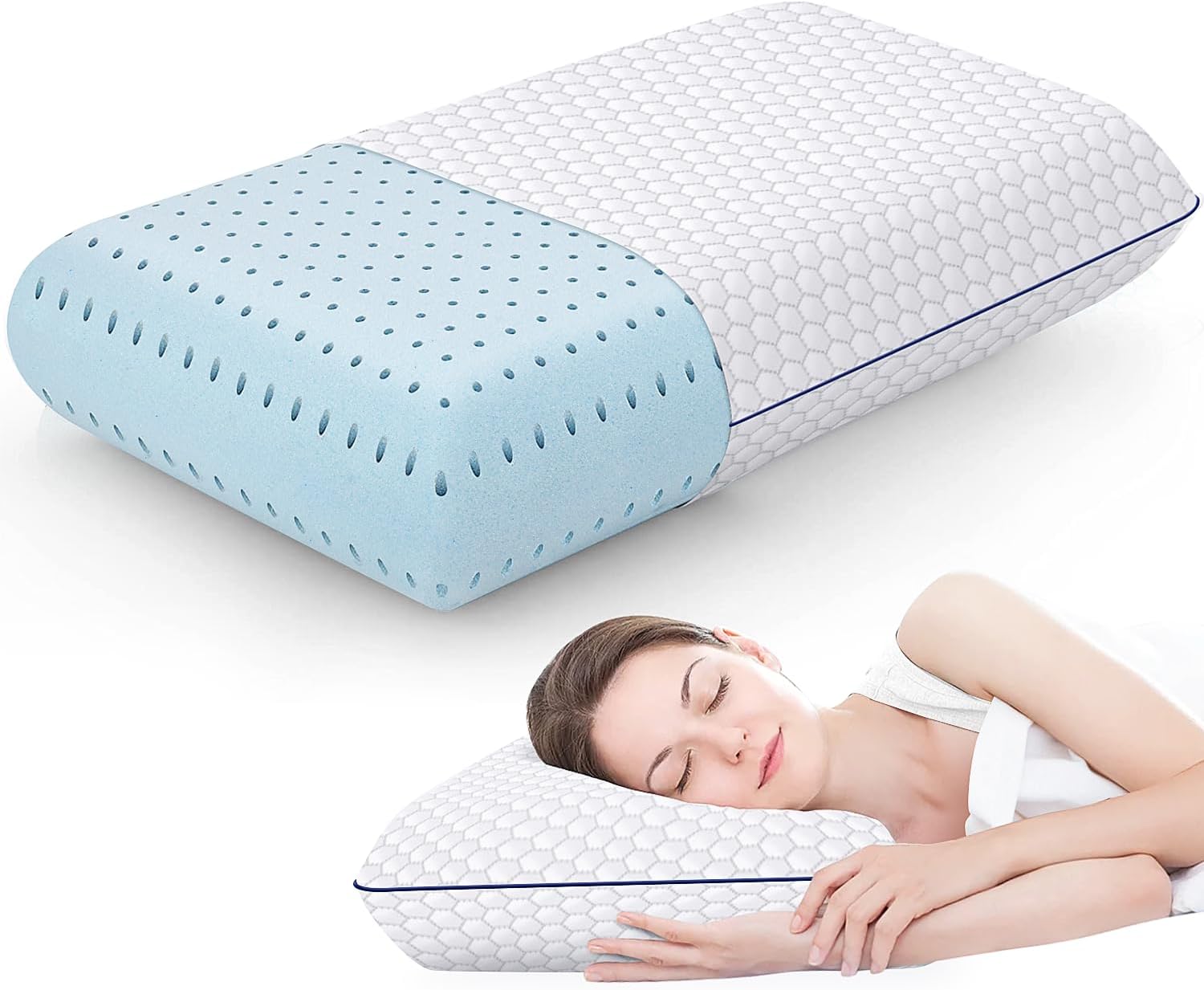 Monochrome zero pressure memory pillow [single pack]]