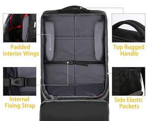 Mochila de Viaje Acolchada para Asiento de Coche, Mochila Grande y Resistente para Asientos de Coche, Bolsa de Transporte para Asiento de Coche para Control de Equipaje en Aeropuertos - Product Image 5