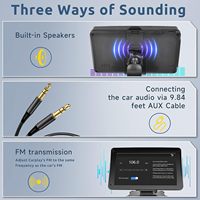 Reproductor Multimedia Portátil de 7 Pulgadas con Apple CarPlay, Android Auto, Bluetooth, FM y AUX, Compatible con Todos los Modelos de Automóviles