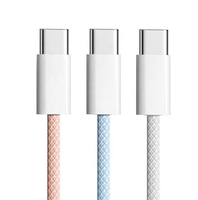 USB C Tipo C a Tipo C 3A 60W Cable de datos de carga rápida Cable de teléfono móvil para iPhone 15 Samsung Huawei